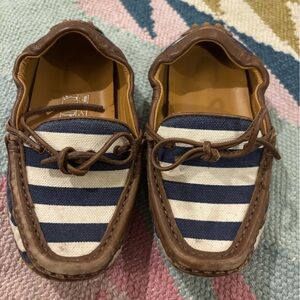 Gucci Toddler Canvas & Leather Driving Moccs, 9.5